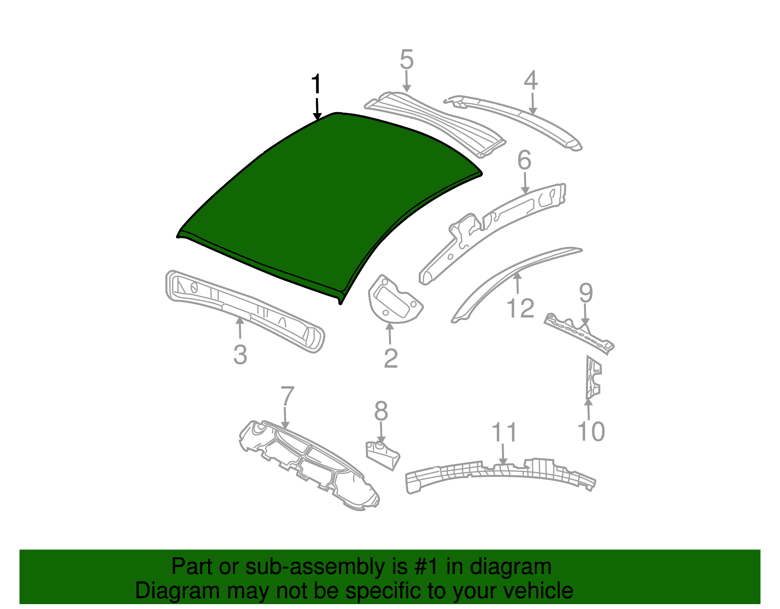 Roof Panel - Volkswagen (1C0-817-101-D)