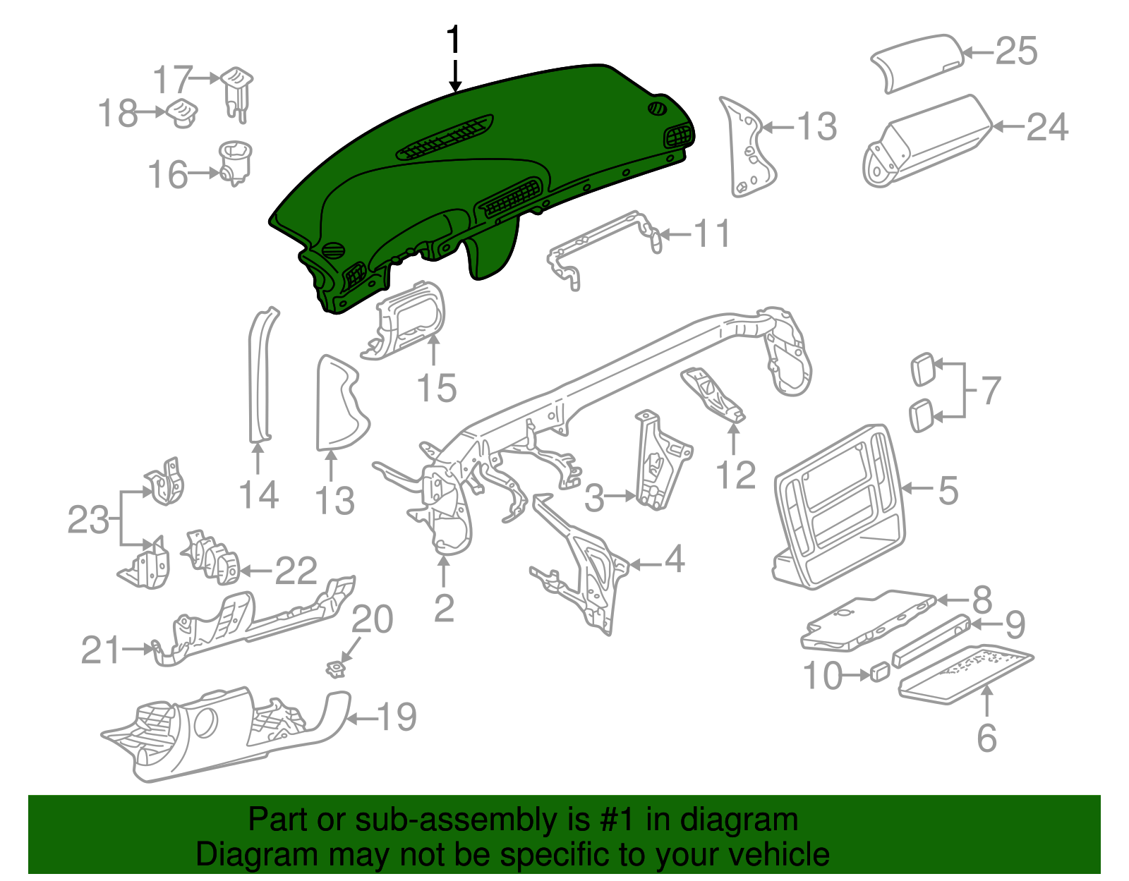 Instrument Panel - Volkswagen (3B1-857-002-AD-FMF)