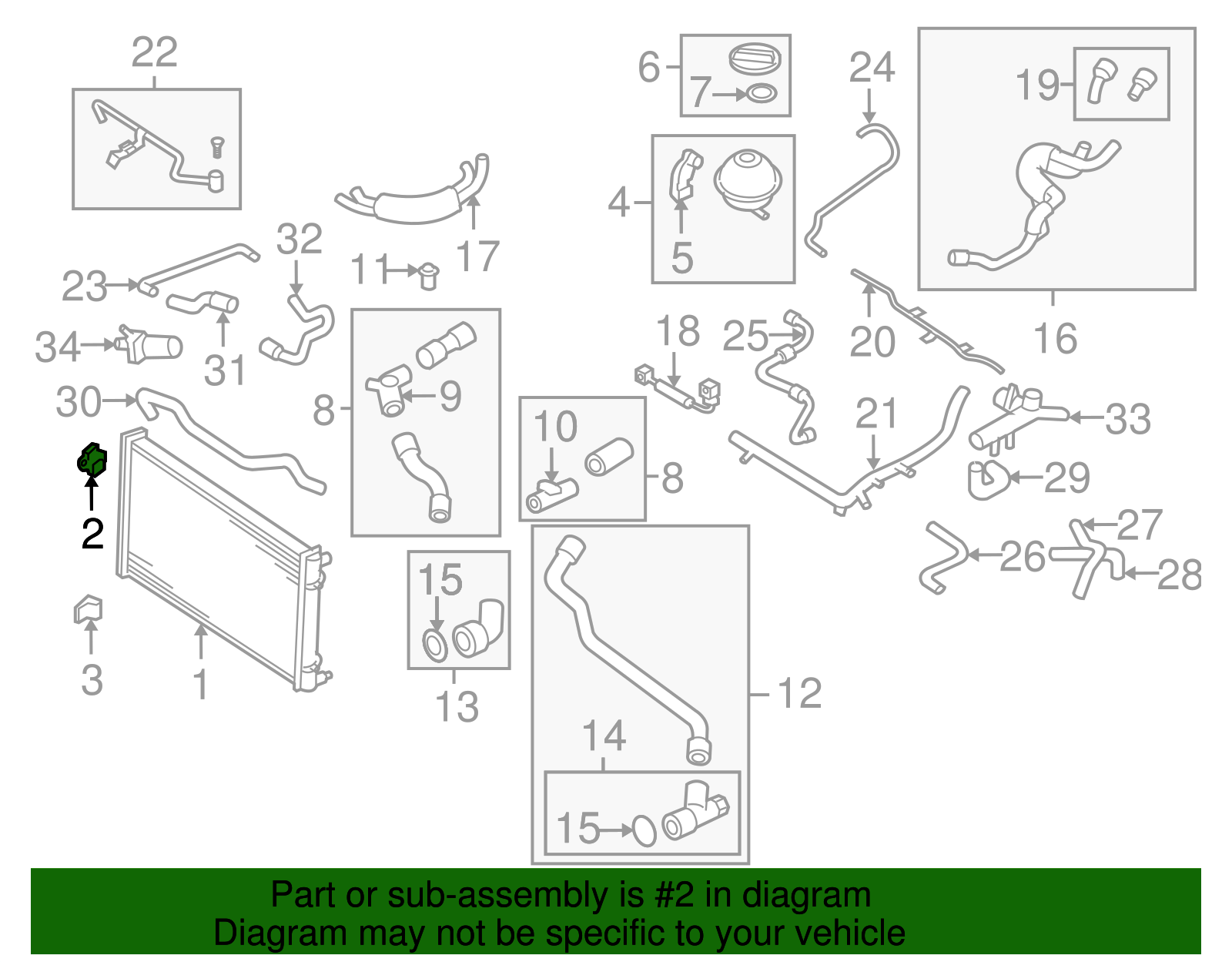 Radiator Upper Bracket - Volkswagen (1J0-806-155-E)