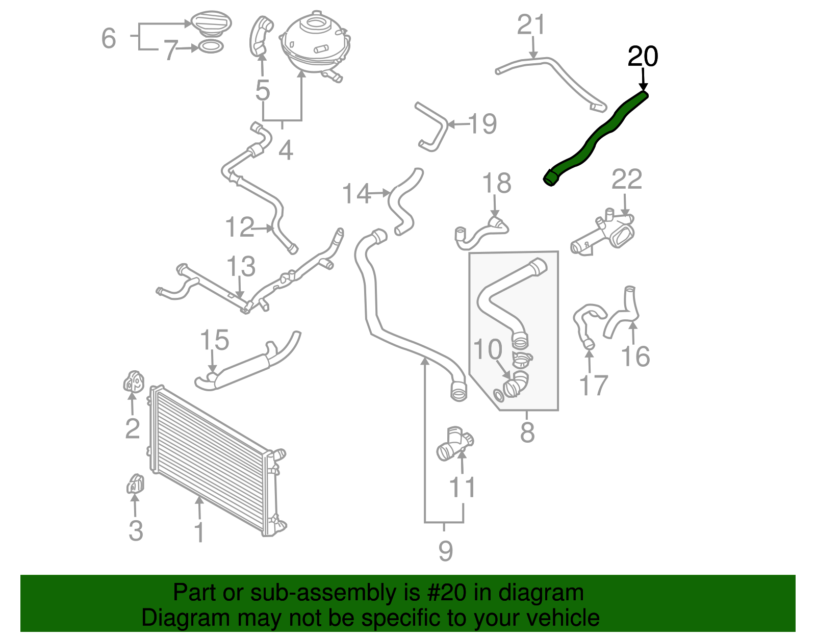 Hose - Volkswagen (1C0-121-081-B)