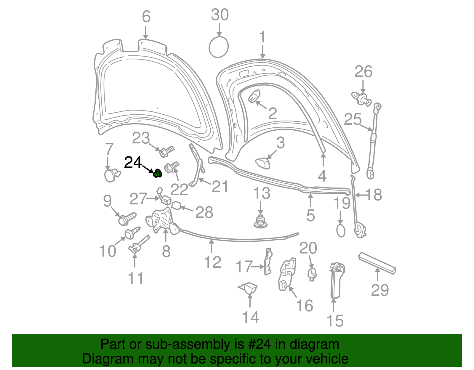 Hood Hinge Cap - Volkswagen (N-906-500-01)