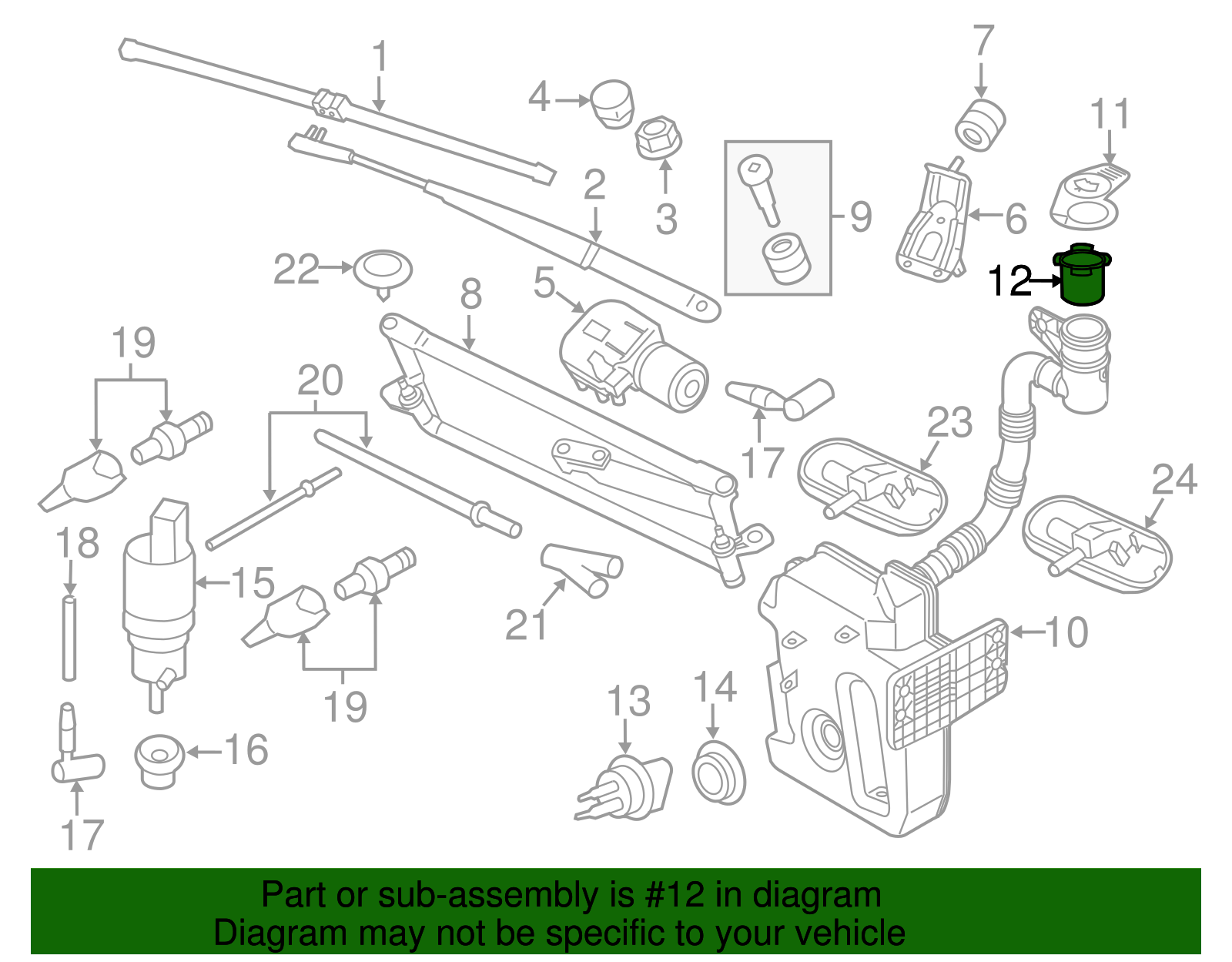 Washer Fluid Strainer - Volkswagen (4A0-955-485)