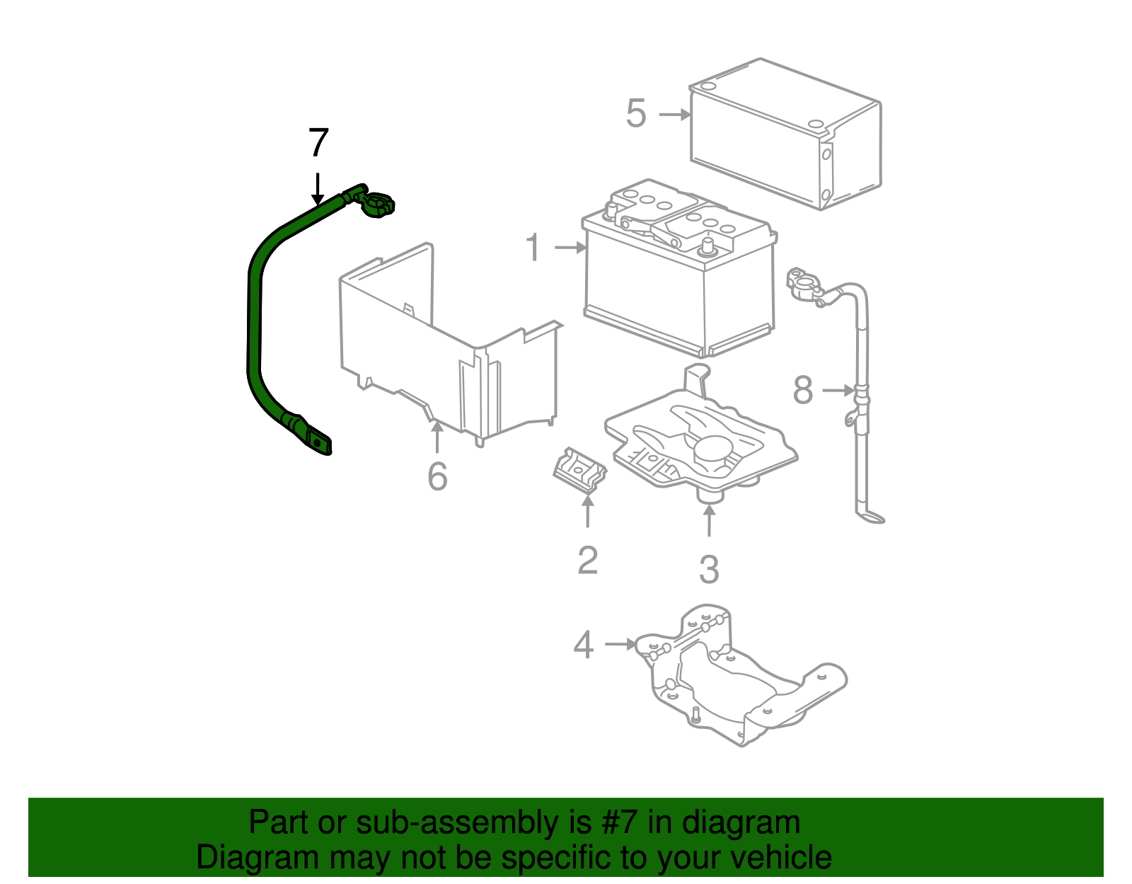 Positive Cable - Volkswagen (1C0-971-228-F)