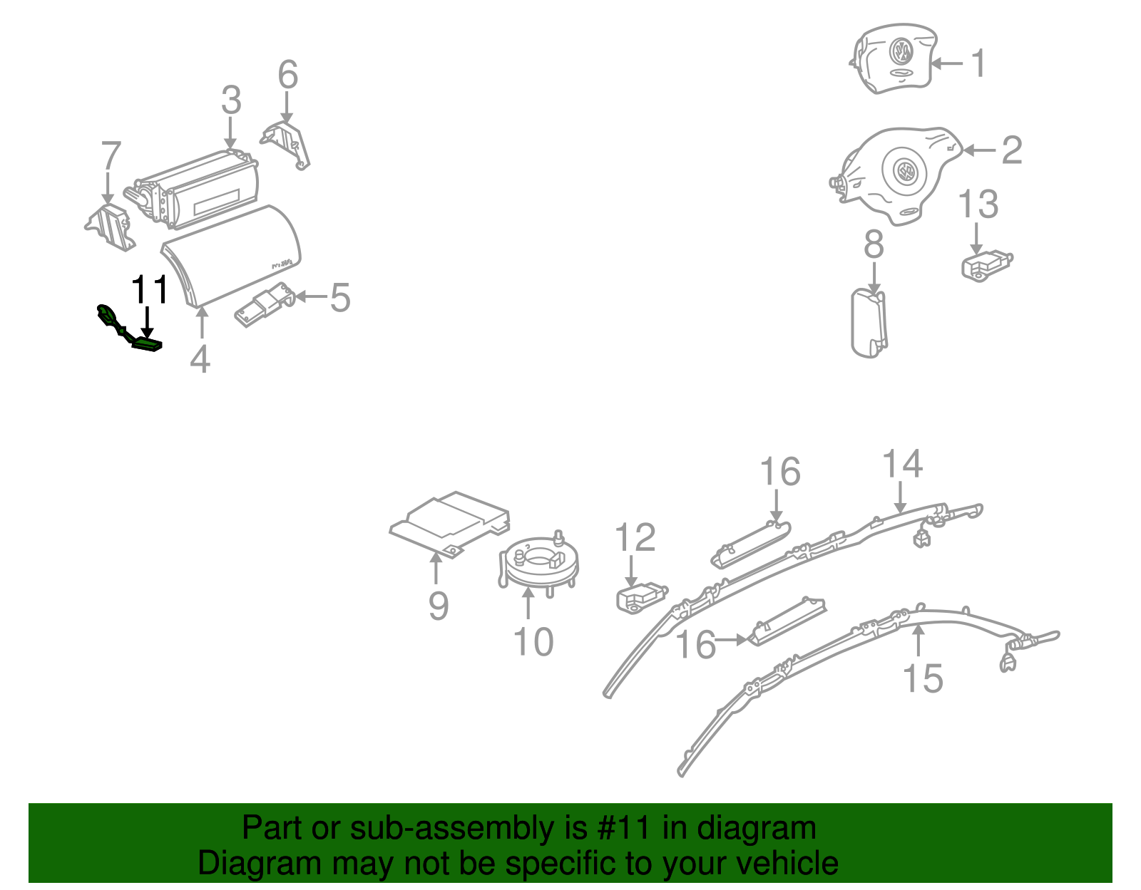Wire Harness - Volkswagen (1J0-971-582)