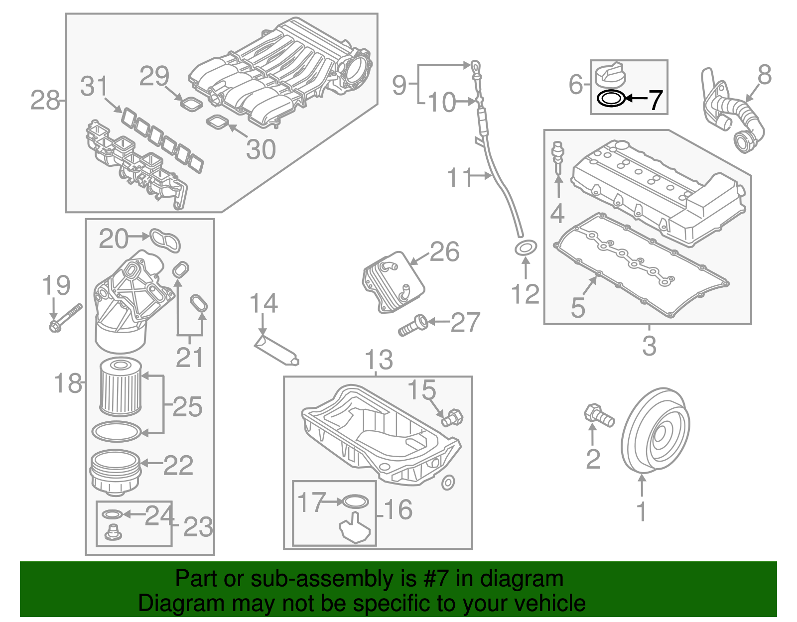 Filler Cap Gasket - Volkswagen (06A-103-483-D)