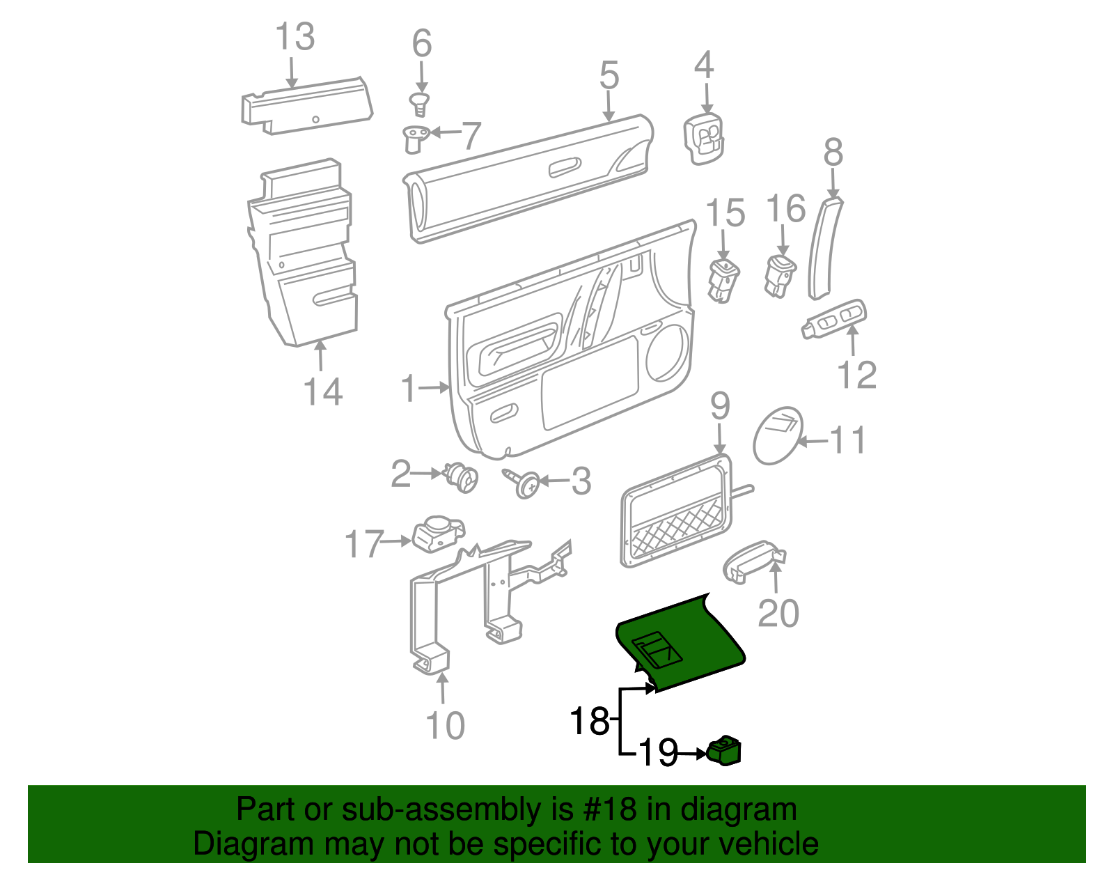Window Switch - Volkswagen (1C0-959-851-01C)