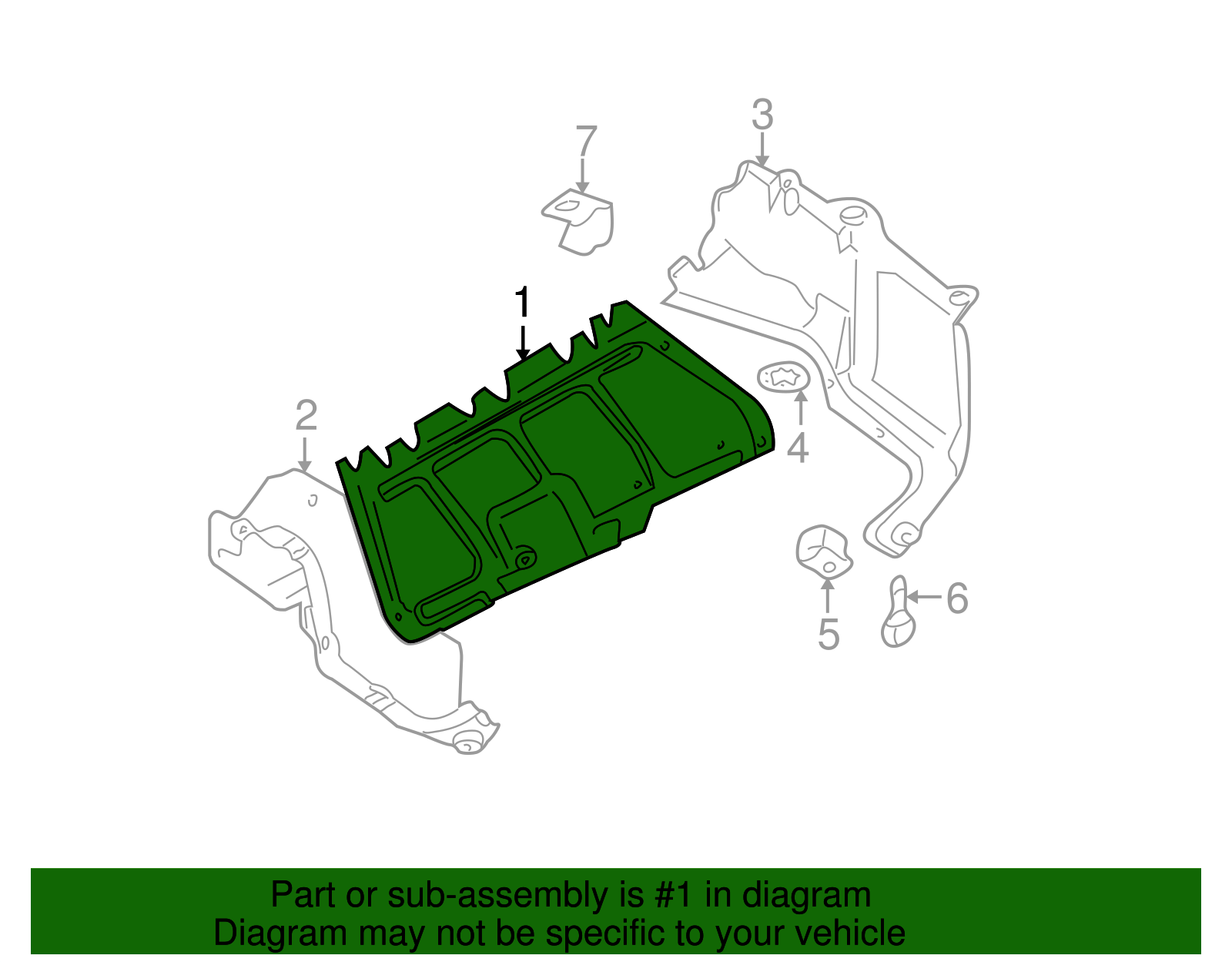 Center Shield - Volkswagen (1J0-825-237-AD)