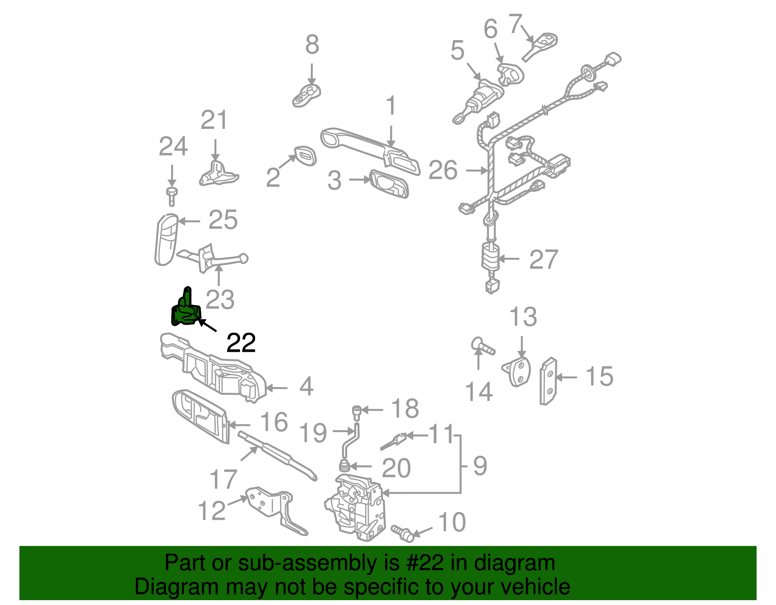 Lower Hinge - Volkswagen (1C0-831-412-B)