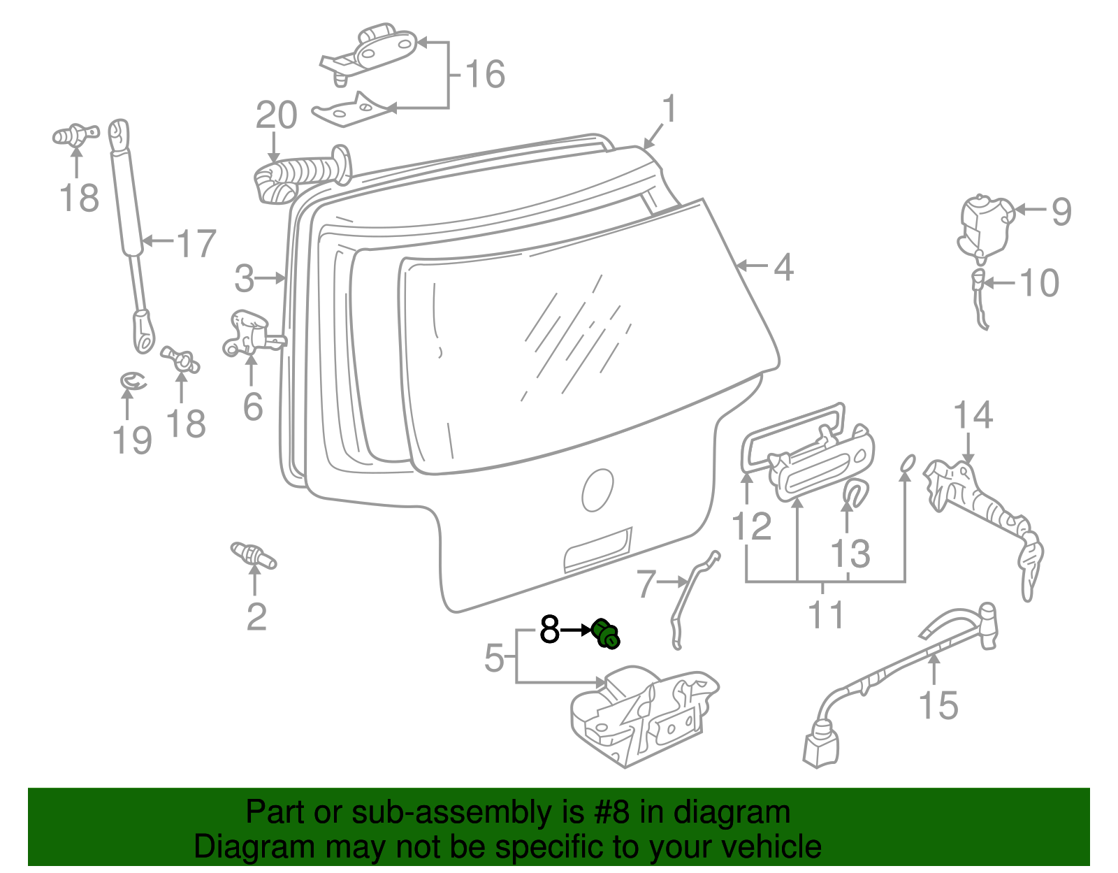 Lift-Gate Latch Control Rod Clip - Volkswagen (191-837-199)