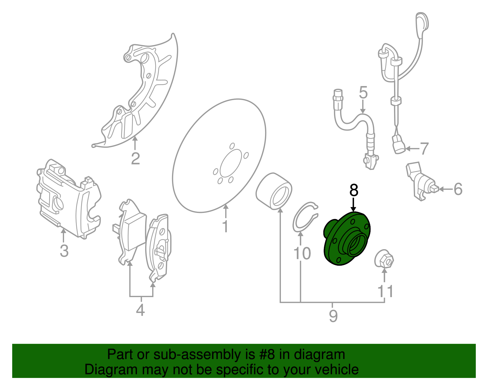 Hub - Volkswagen (1J0-407-613-G)