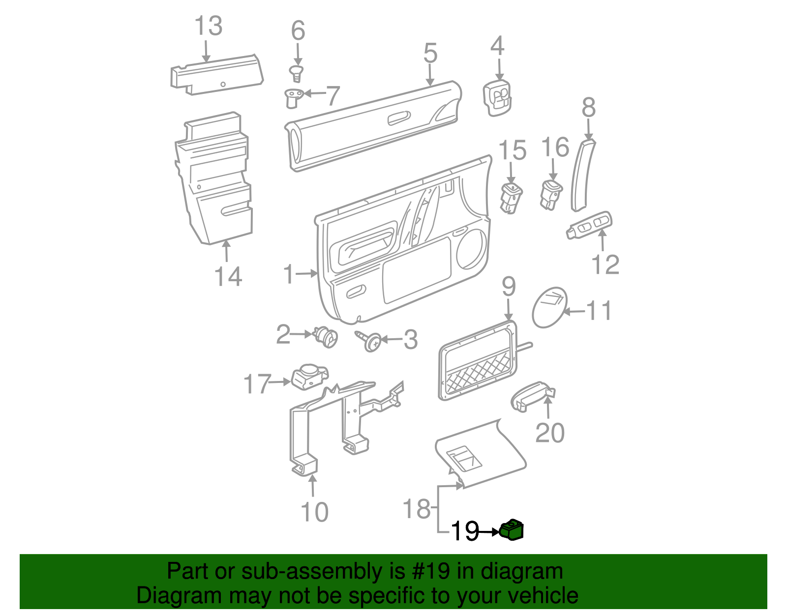 Window Switch - Volkswagen (1C0-959-855-01C)