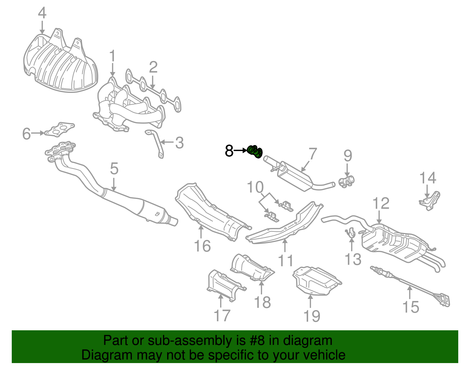 Front Muffler Clamp - Volkswagen (357-253-141-A)