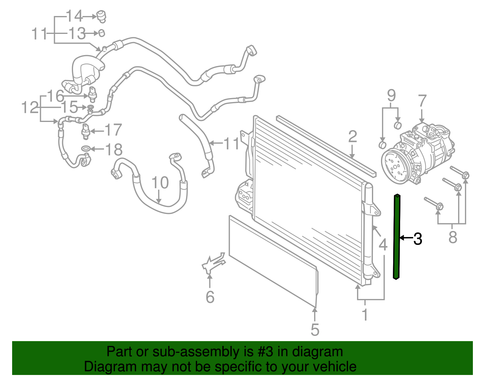 Condenser Gasket - Volkswagen (321-820-061-D)