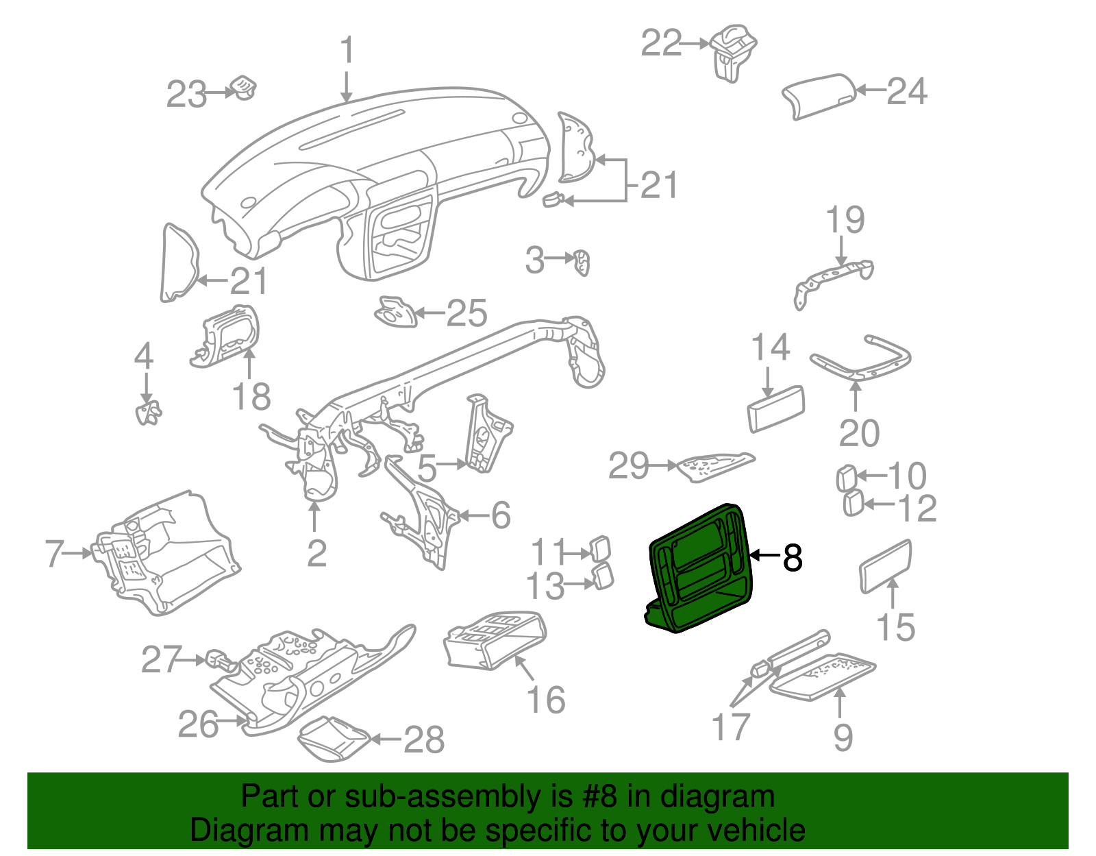 Center Bezel - Volkswagen (3B0-858-069-AT-2AQ)