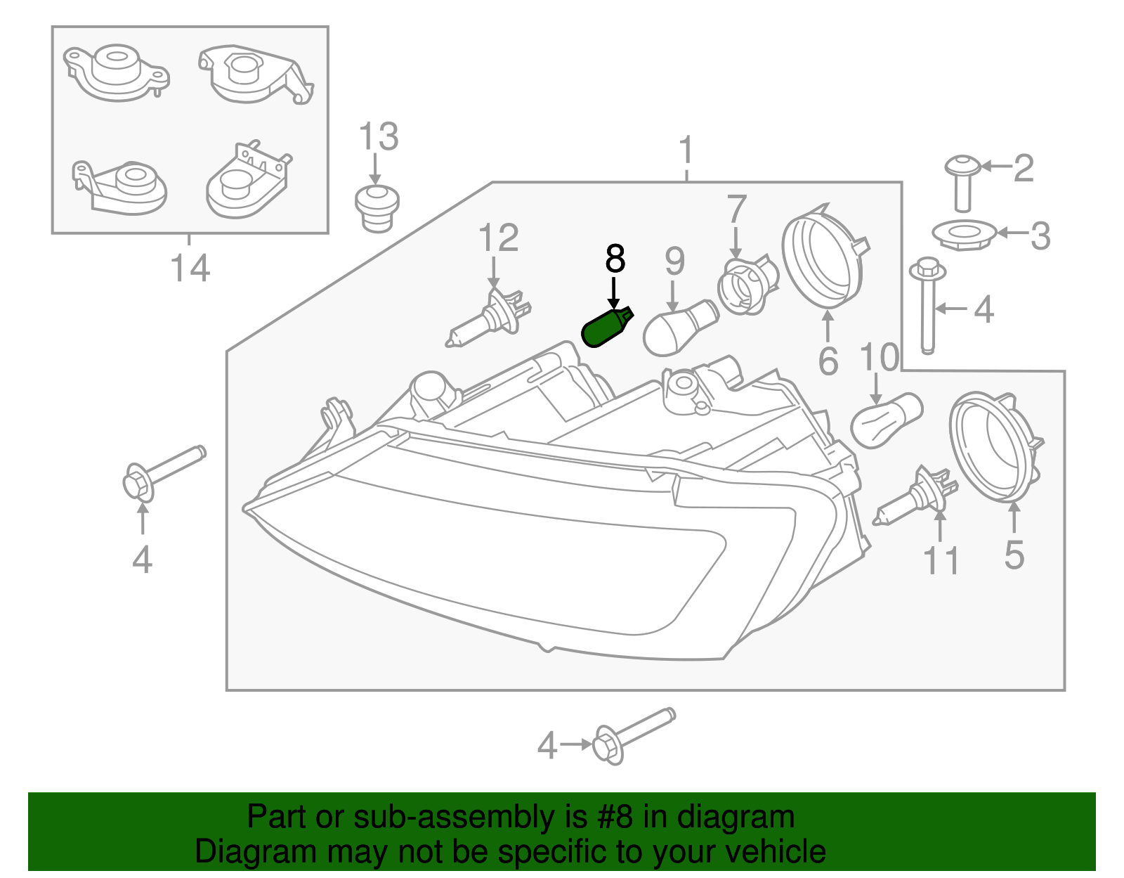 O'head Lamp Bulb - Volkswagen (N-017-753-5)