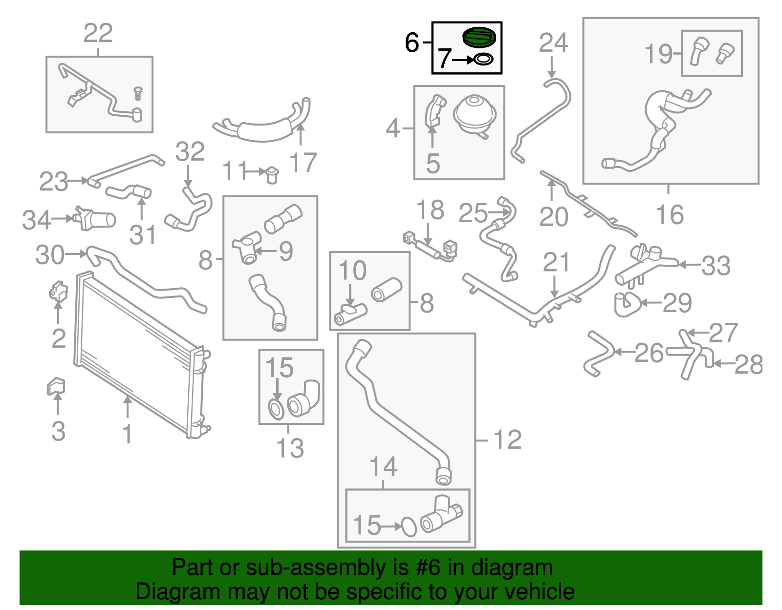 Reservoir Cap - Volkswagen (3B0-121-321)