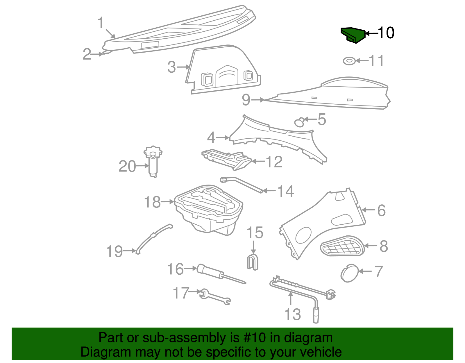 Handle - Volkswagen (3B5-867-467-01C)