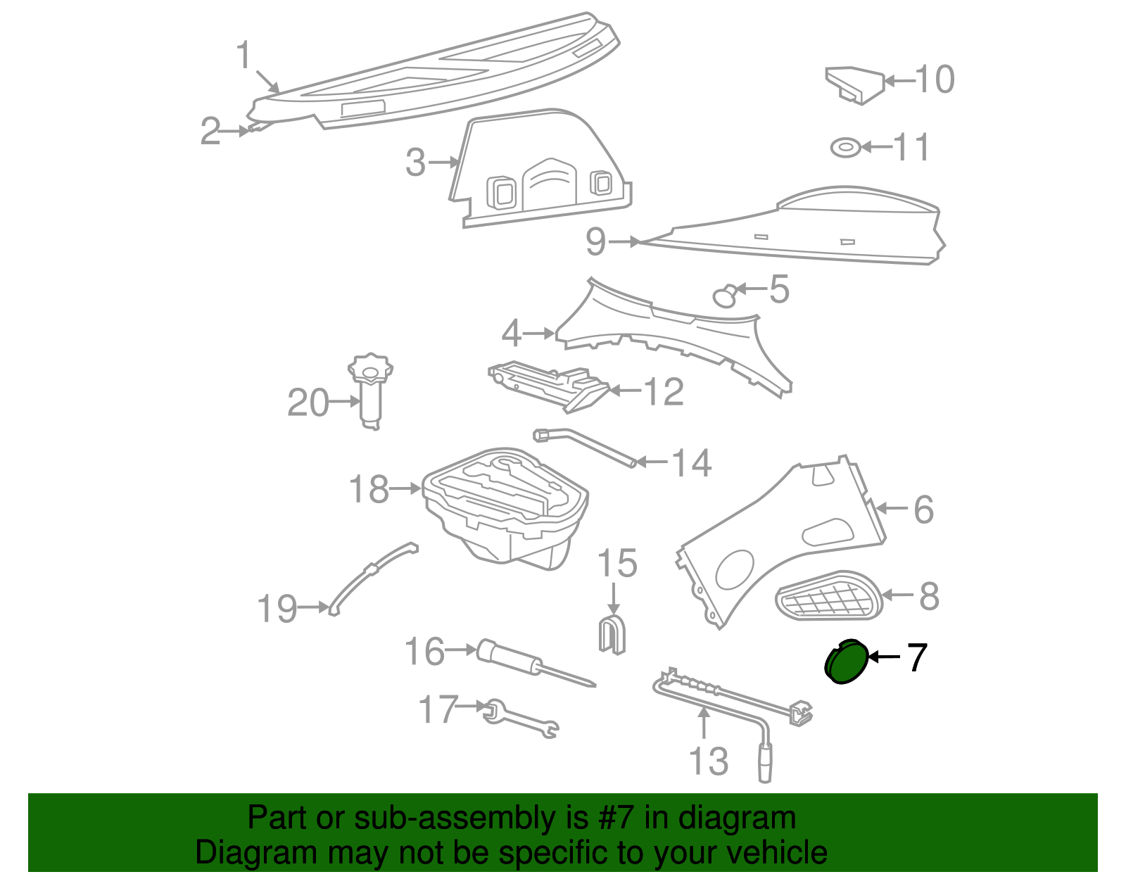 Corner Trim Cover - Volkswagen (1C0-867-827-A-B41)