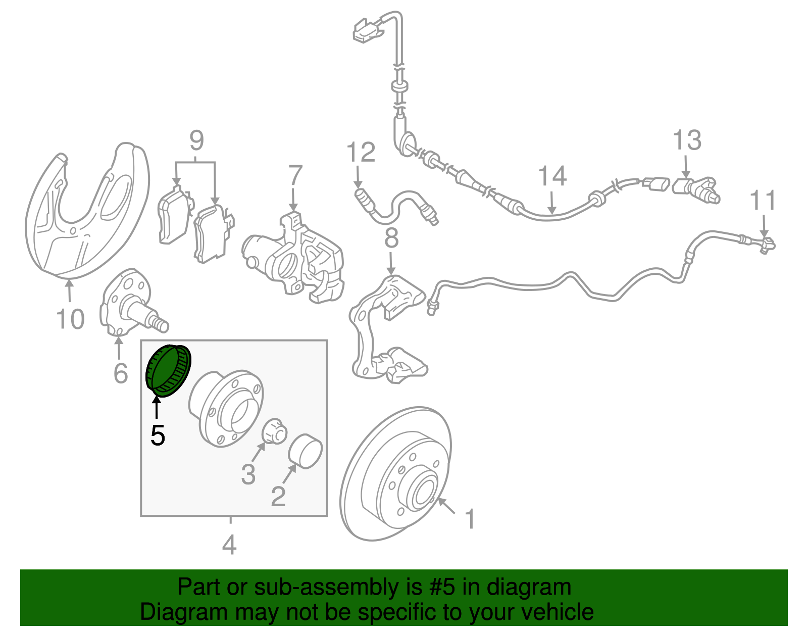 Rear Sensor Ring - Volkswagen (1J0-614-149)