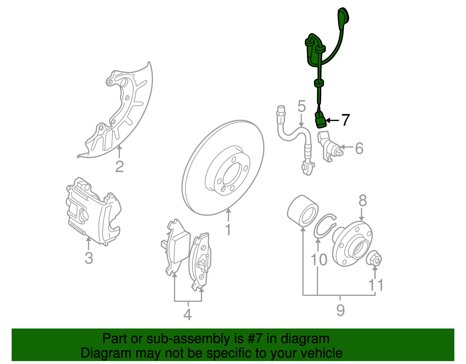 ABS Sensor Wire - Volkswagen (1J0-927-903-E)