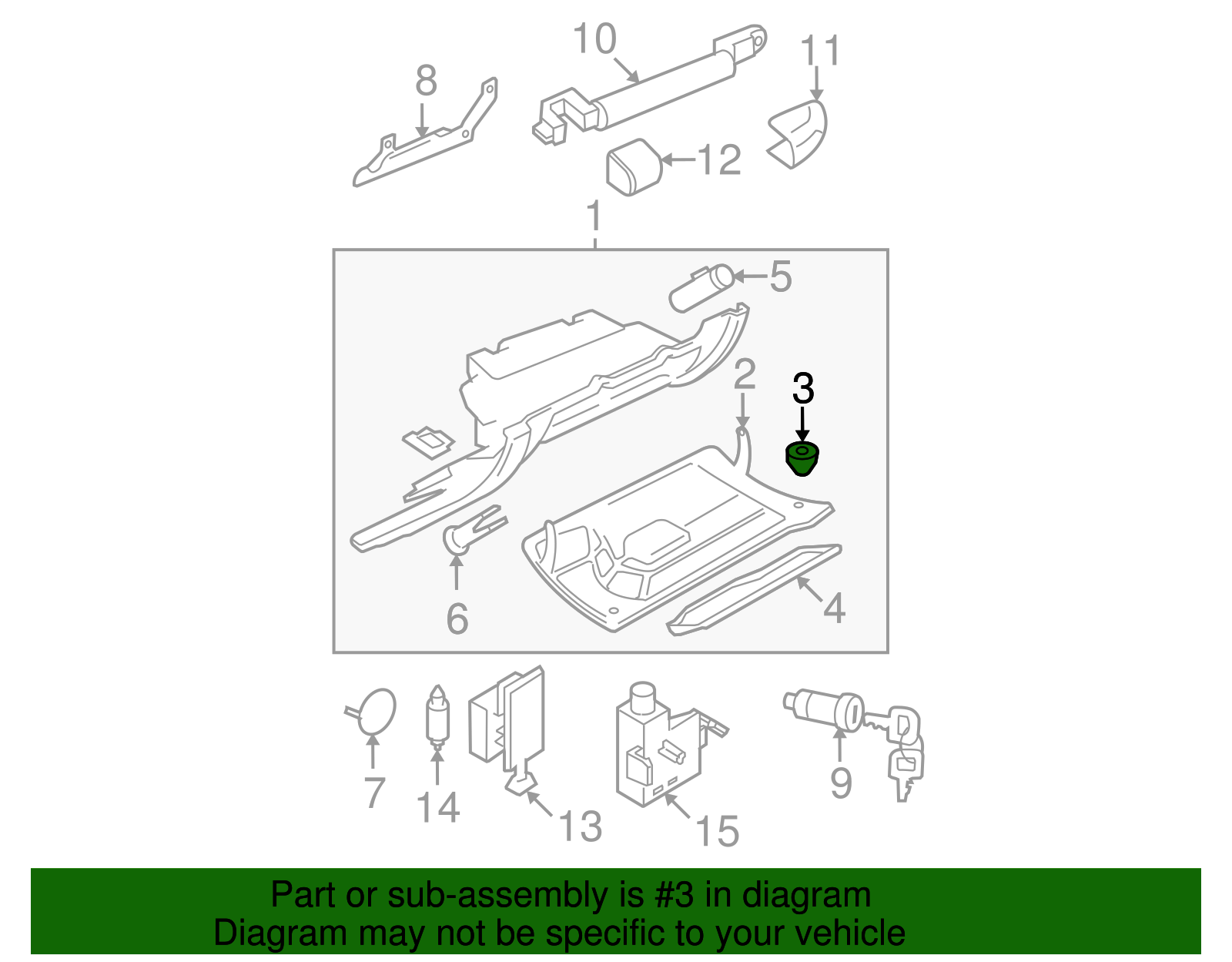 Glove Box Door Plug - Volkswagen (N-905-814-01)