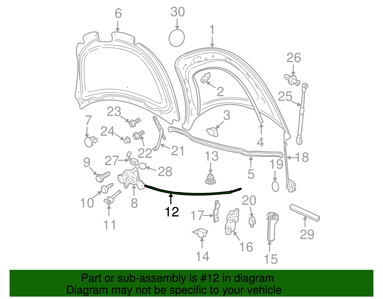 Release Cable - Volkswagen (1C1-823-531-F)
