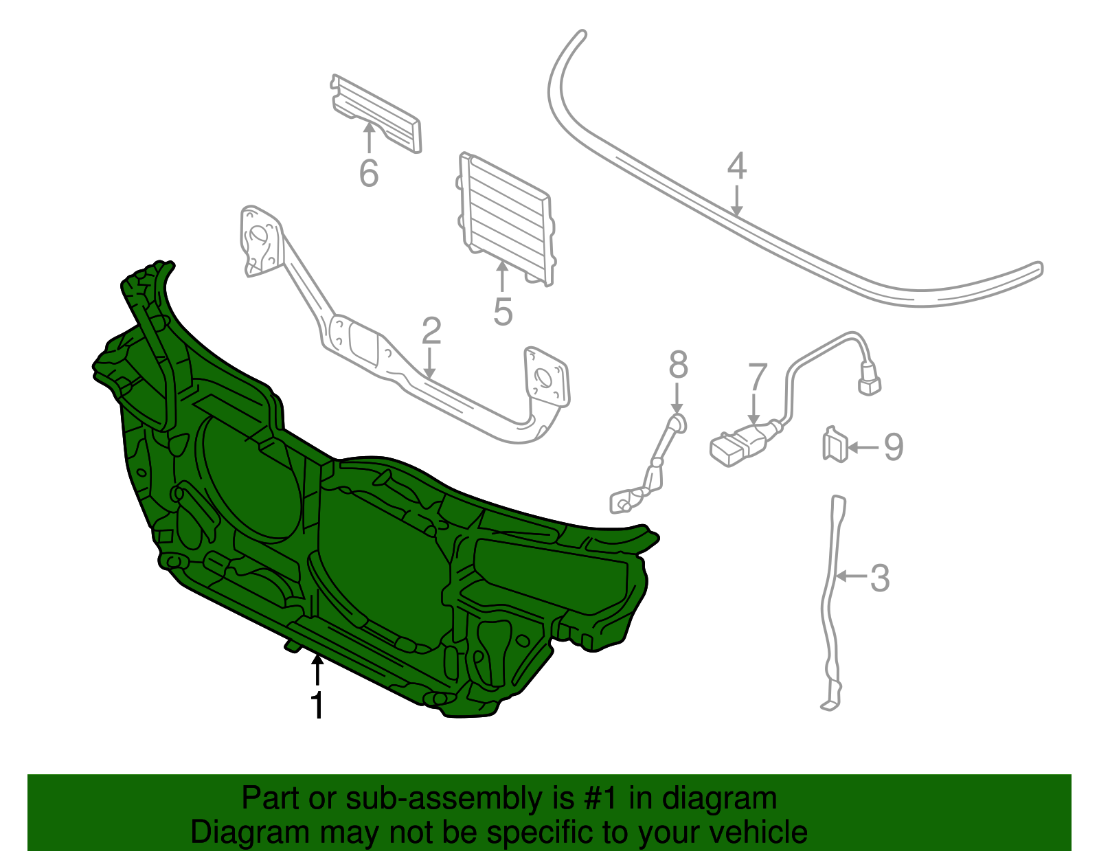 Radiator Support - Volkswagen (3B0-805-594-M)