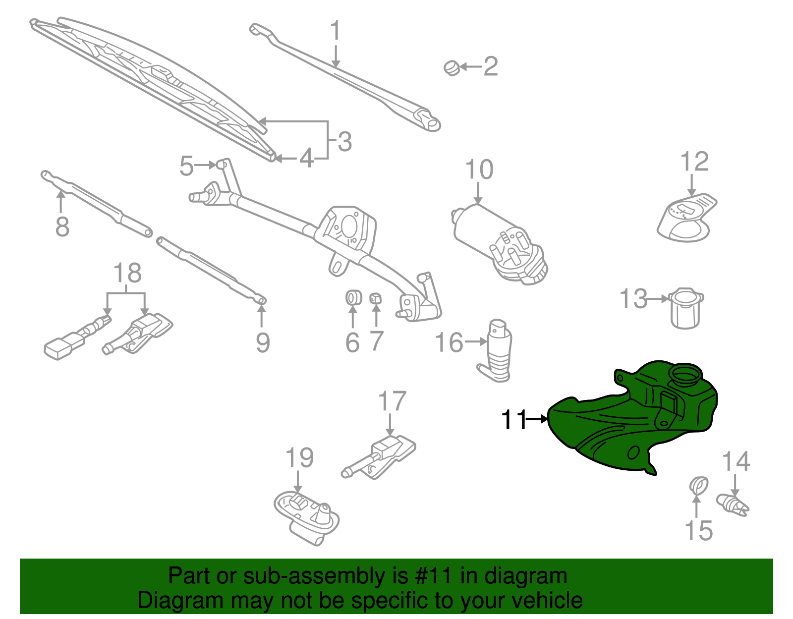 Washer Reservoir - Volkswagen (3B0-955-453-J)