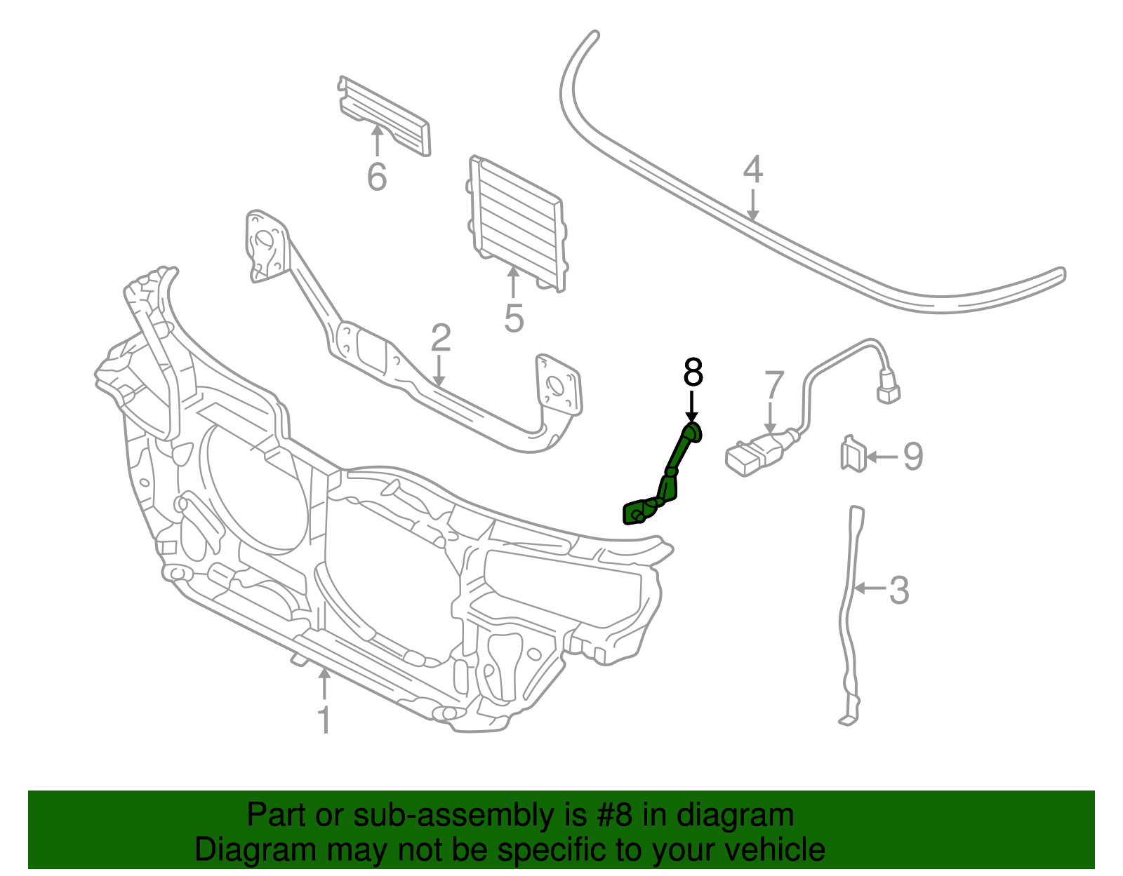 Temp Sensor Bracket - Volkswagen (8D0-820-536-C)