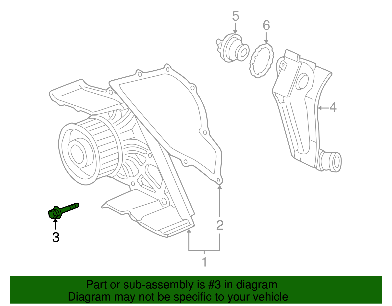 Water Pump Bolt - Volkswagen (N-090-261-9)