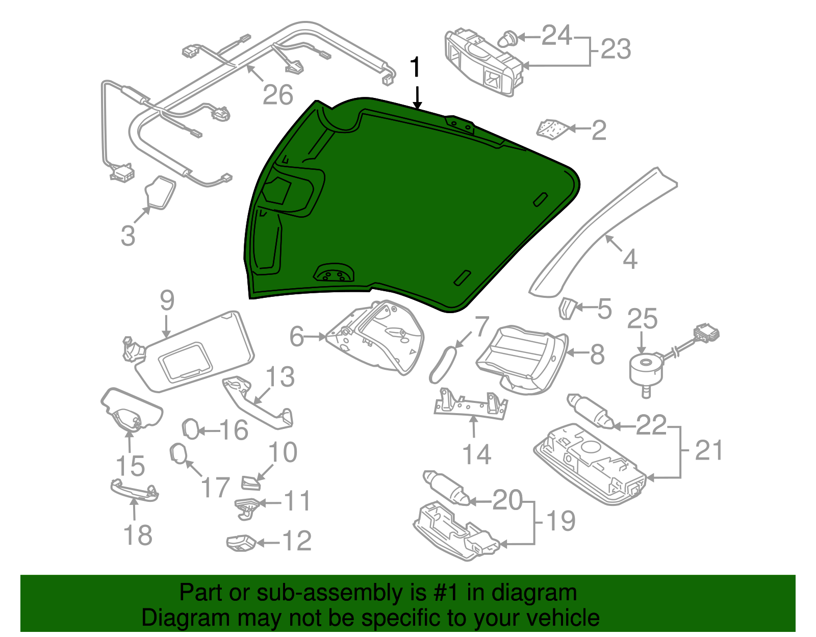 Headliner - Volkswagen (1C0-867-501-AF-X09)
