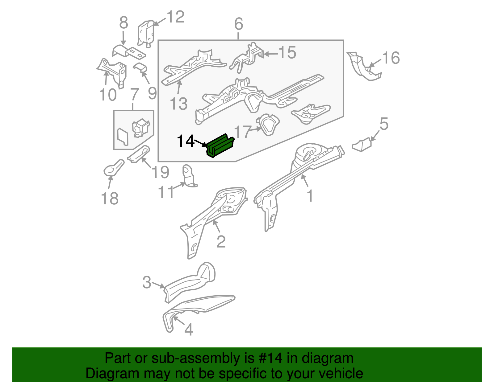 Side Member - Volkswagen (1J0-803-105-B)