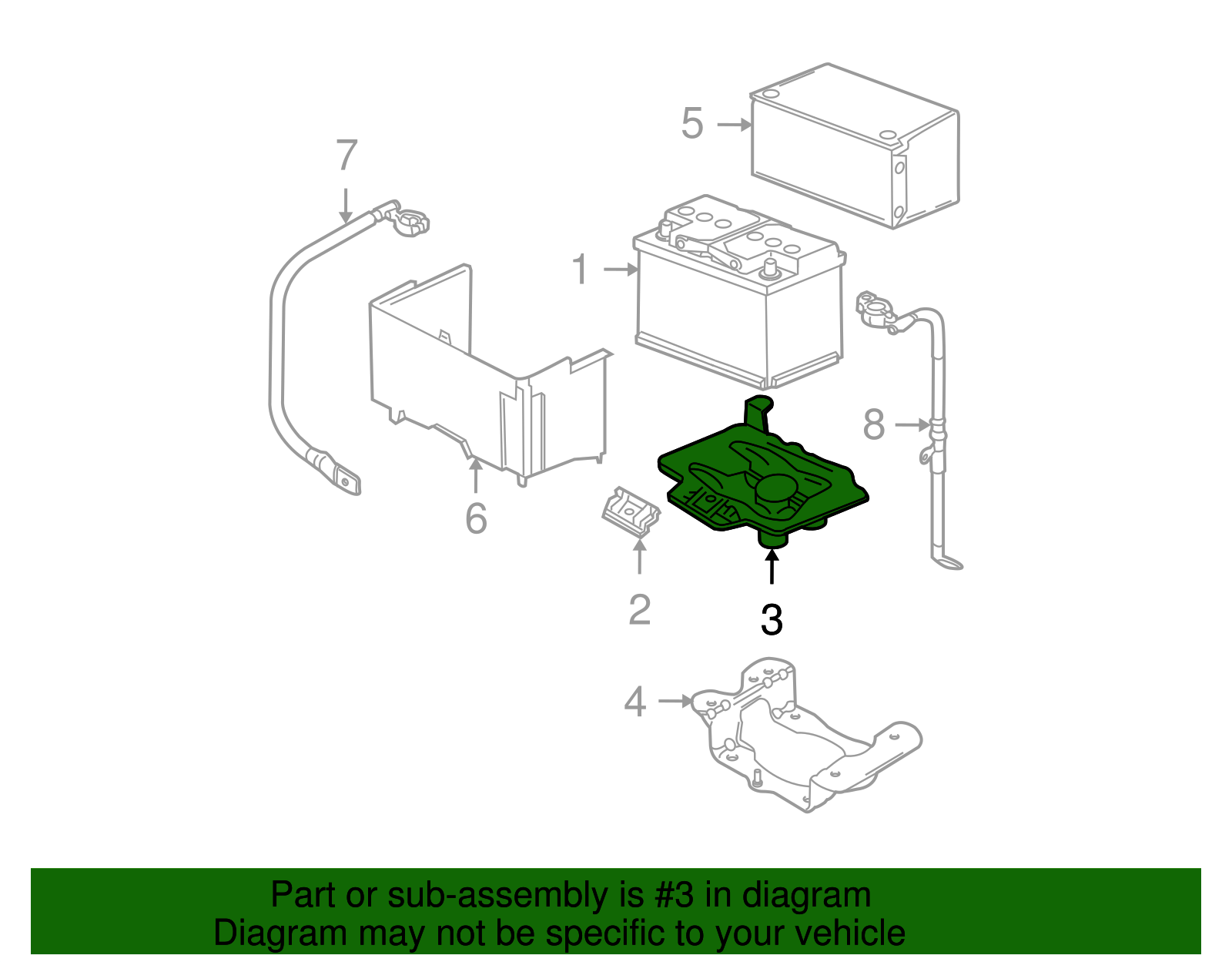 Battery Tray - Volkswagen (1C0-804-373-K)