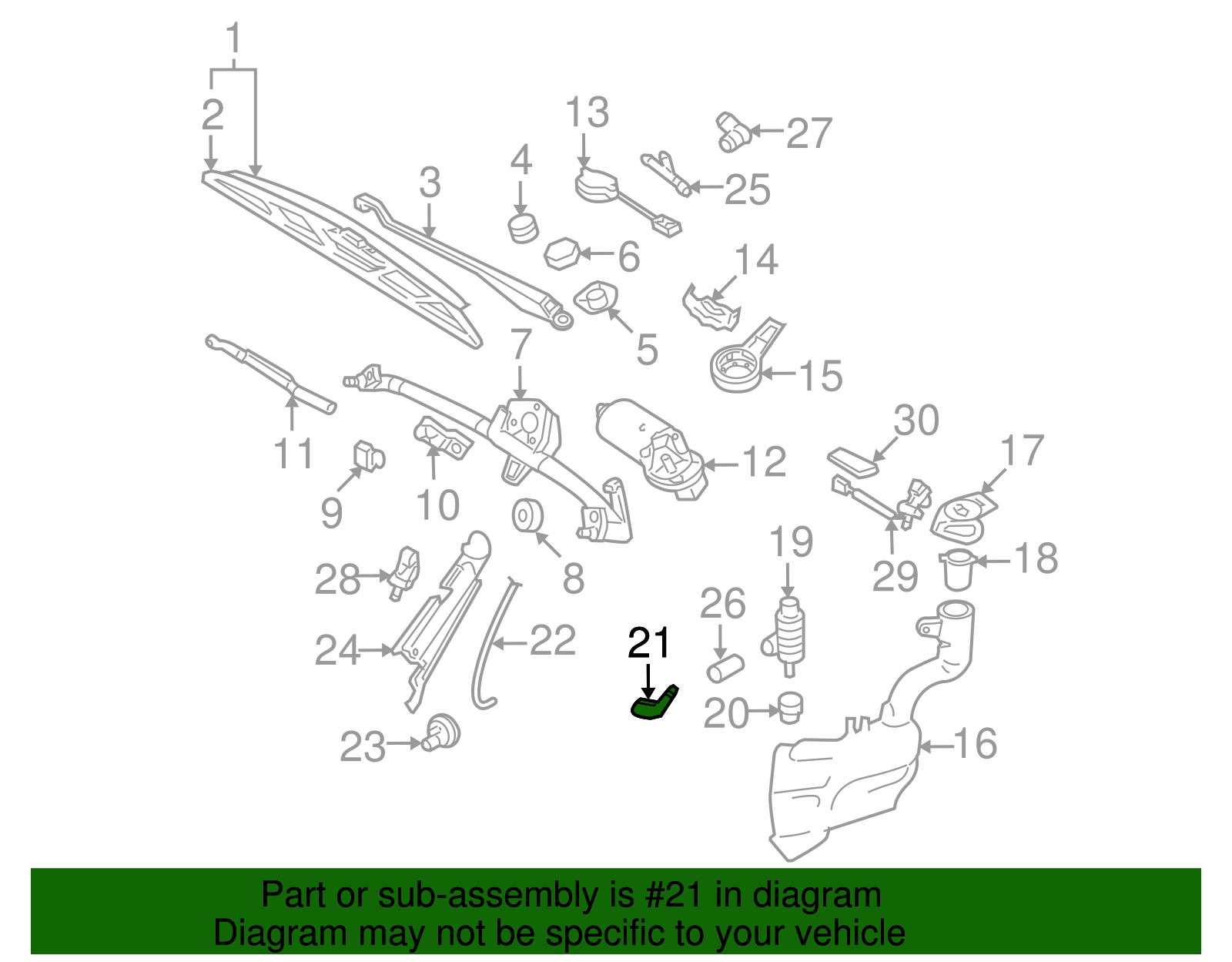 Washer Pump Elbow - Volkswagen (1J0-955-665-C)