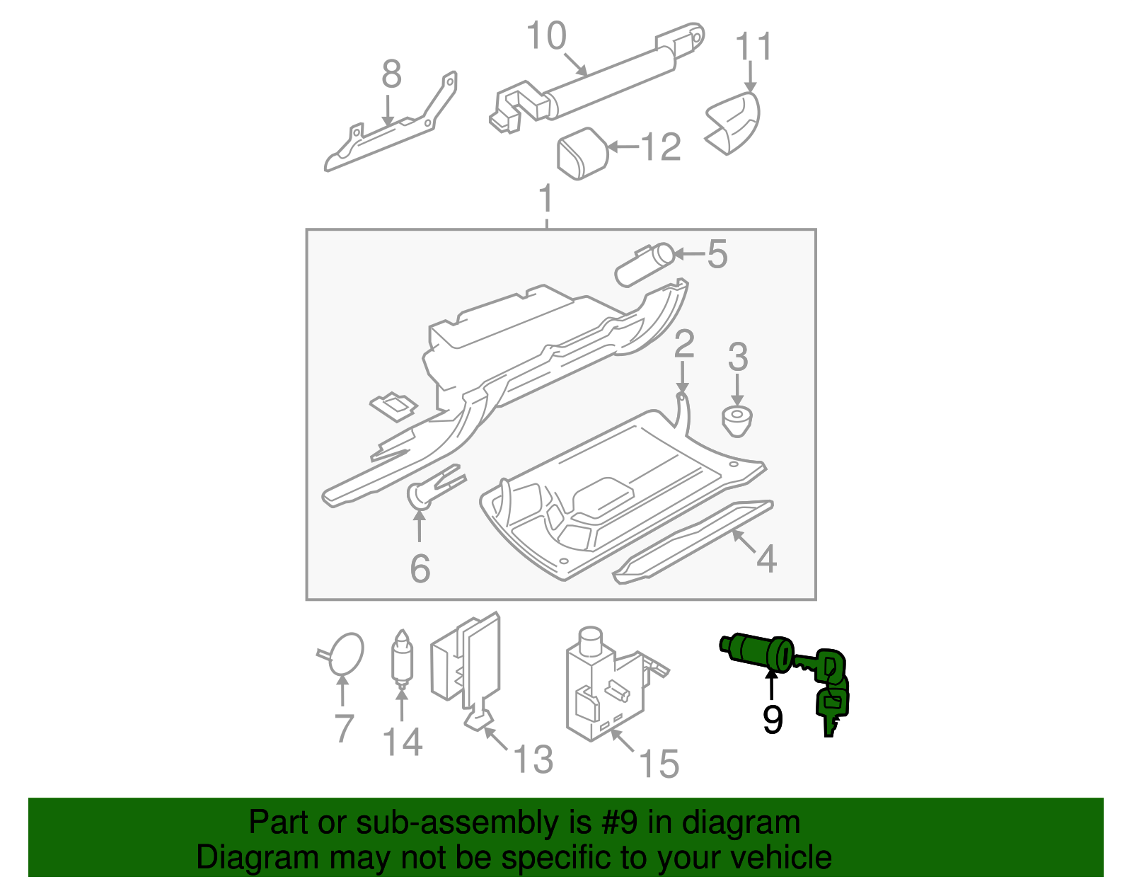 Lock Cylinder - Volkswagen (1C0-857-113)