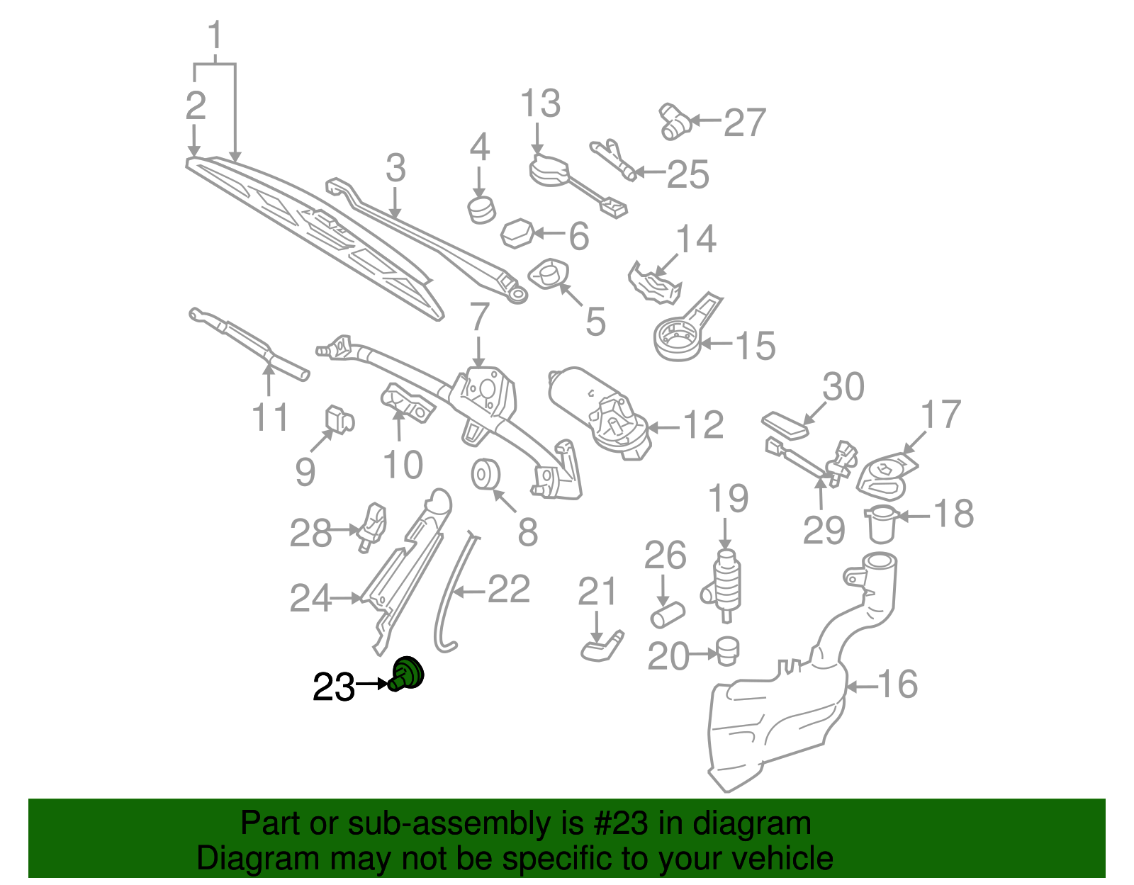 Washer Hose Grommet - Volkswagen (6X0-955-998-A)