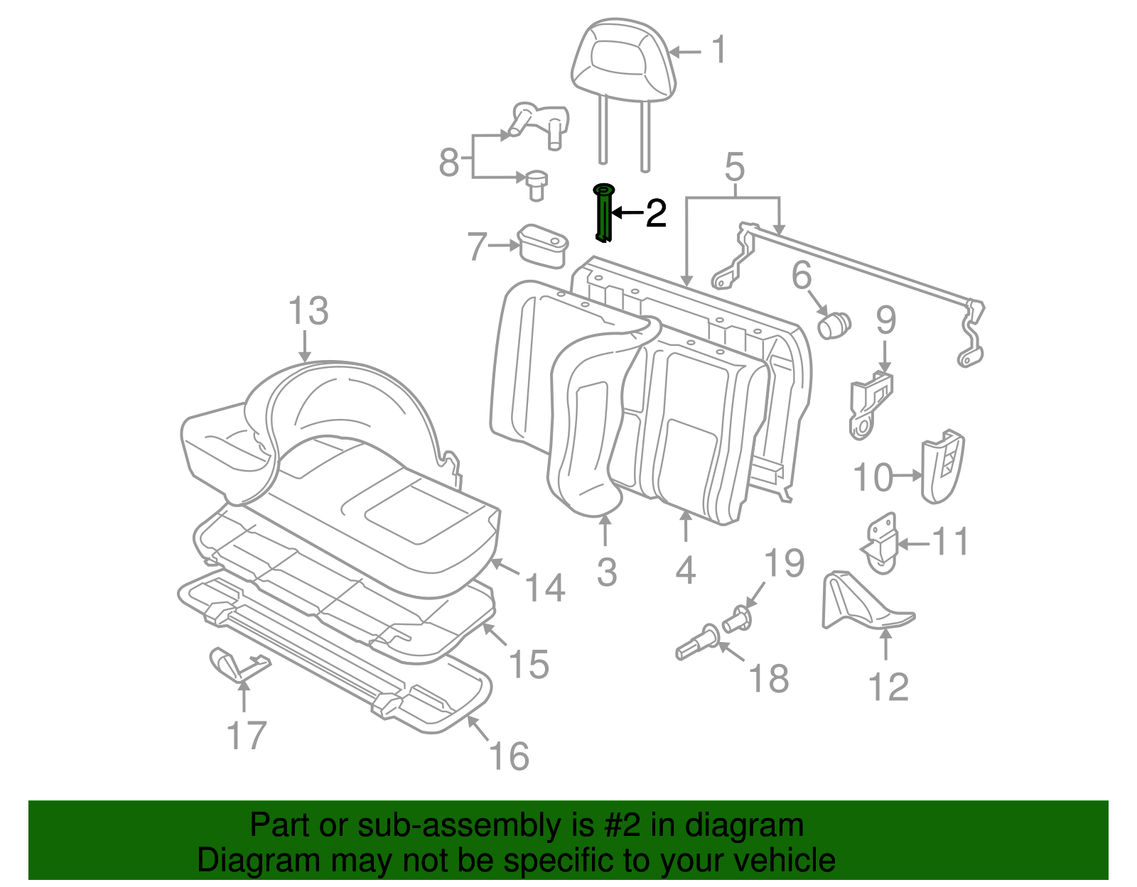 Headrest Guide - Volkswagen (1J0-886-920-B-82V)