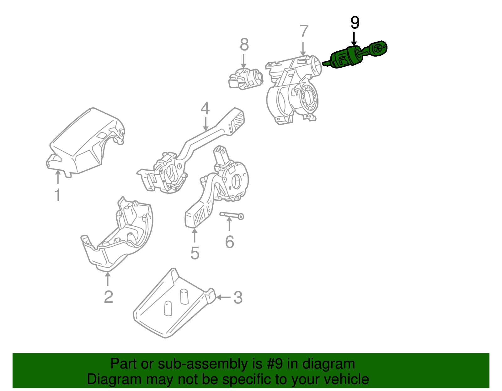Cylinder & Keys - Volkswagen (357-905-855-B)