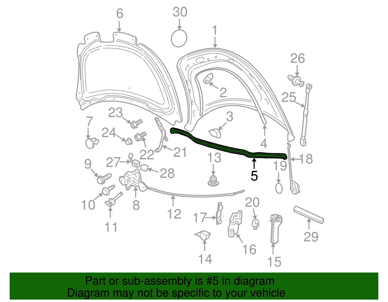 Rear Seal - Volkswagen (1C0-823-723-B)