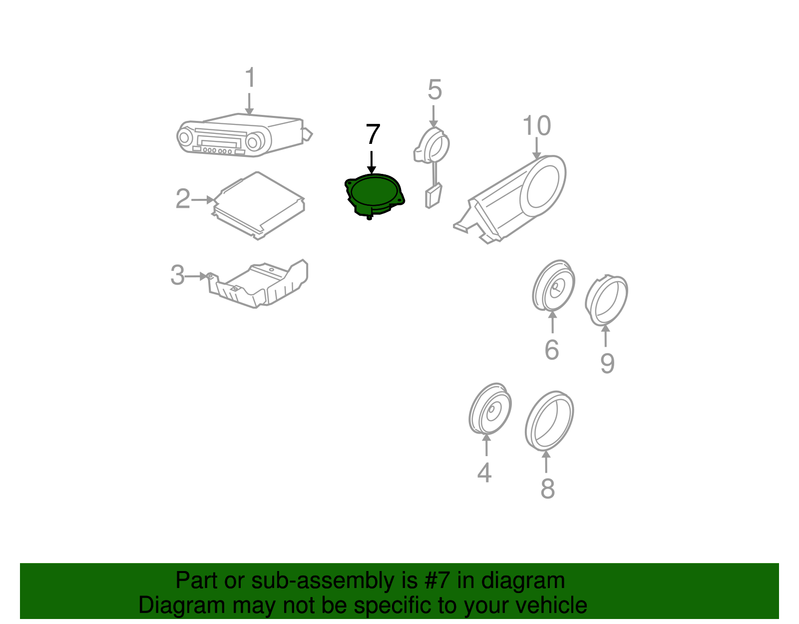 Inst Panel Speaker - Volkswagen (1C0-035-411-D)