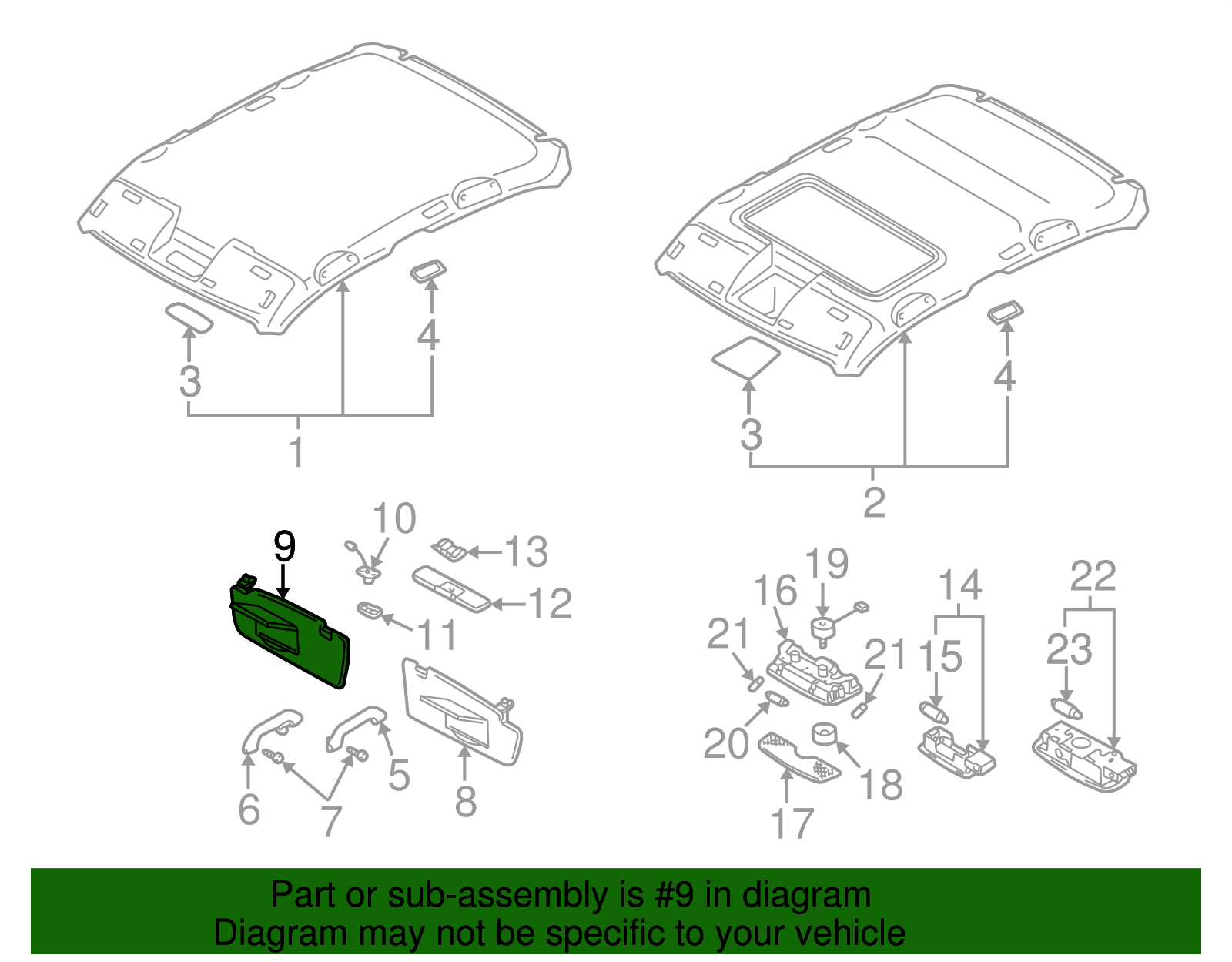 Sun-Visor - Volkswagen (3B0-857-551-E-X14)