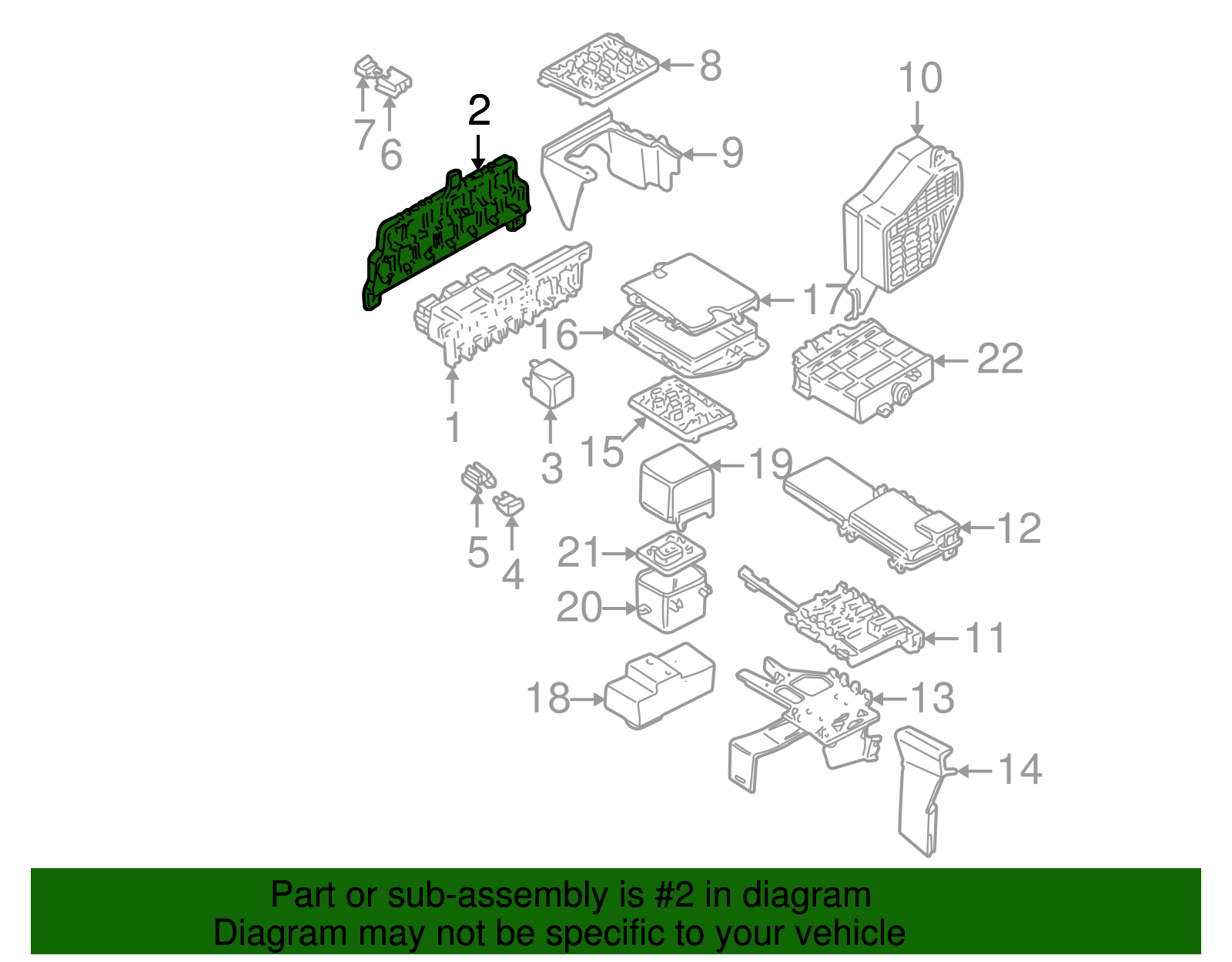 Relay & Fuse Plt Mount - Volkswagen (8D0-937-503-E)