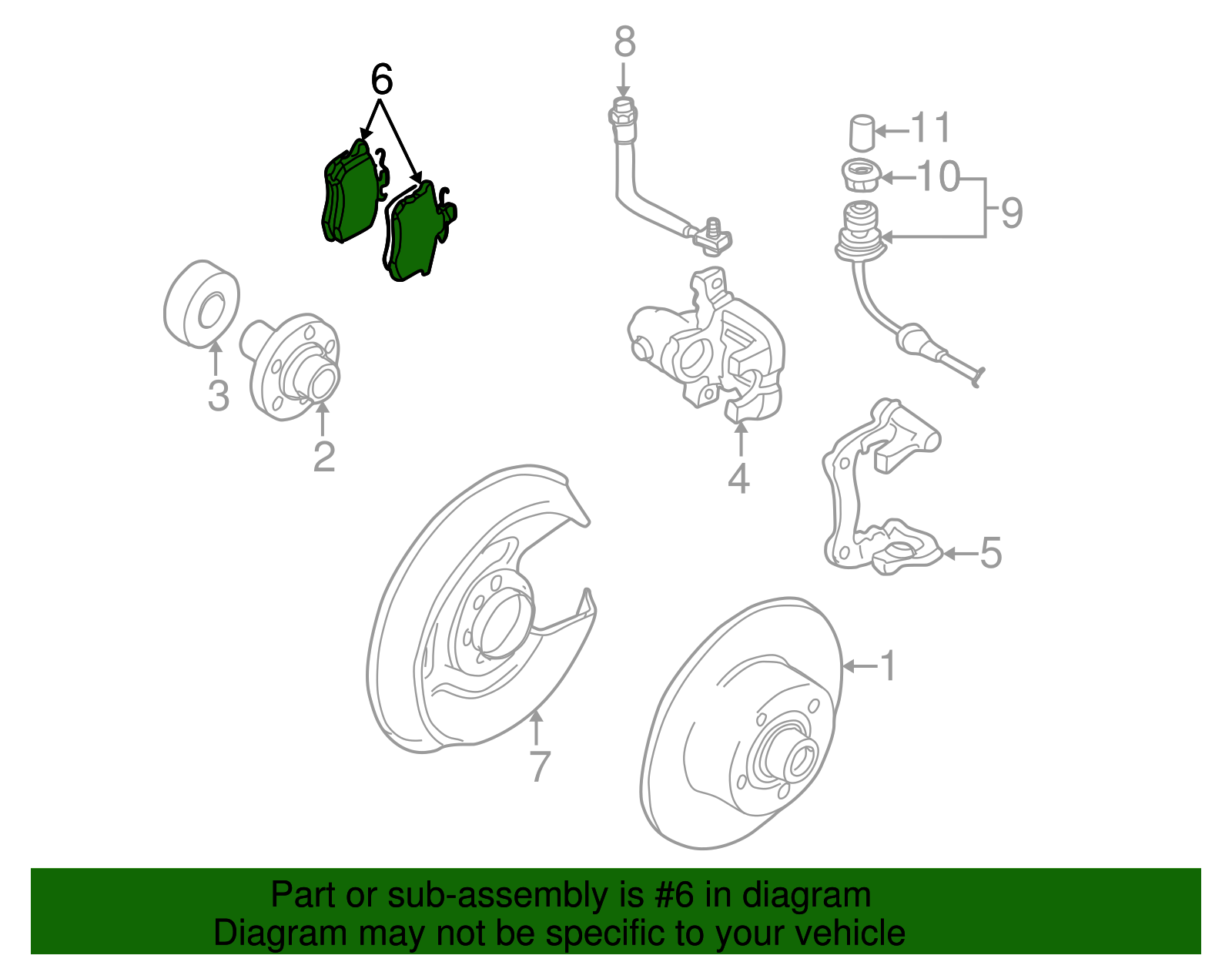 Brake Pads Rear - Volkswagen (4B0-698-451-E)