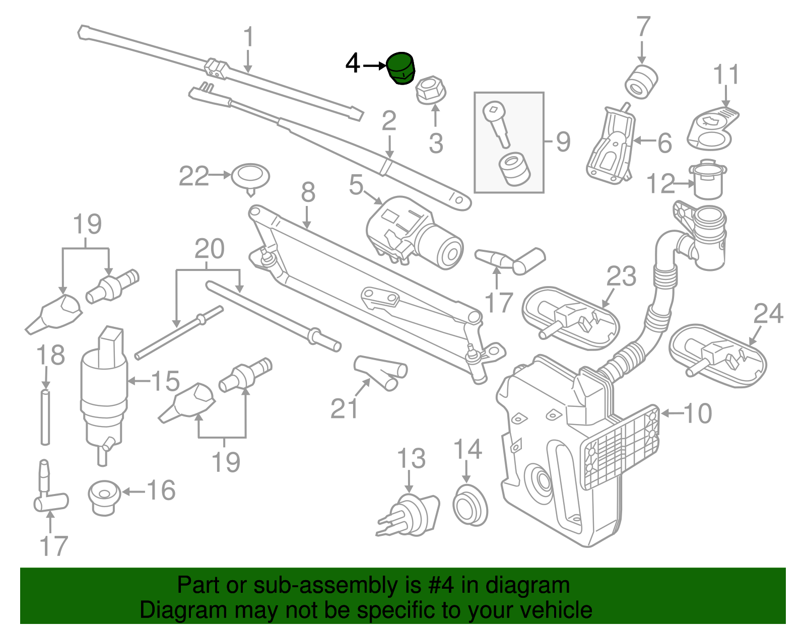 Cap - Volkswagen (5N0-955-205-9B9)