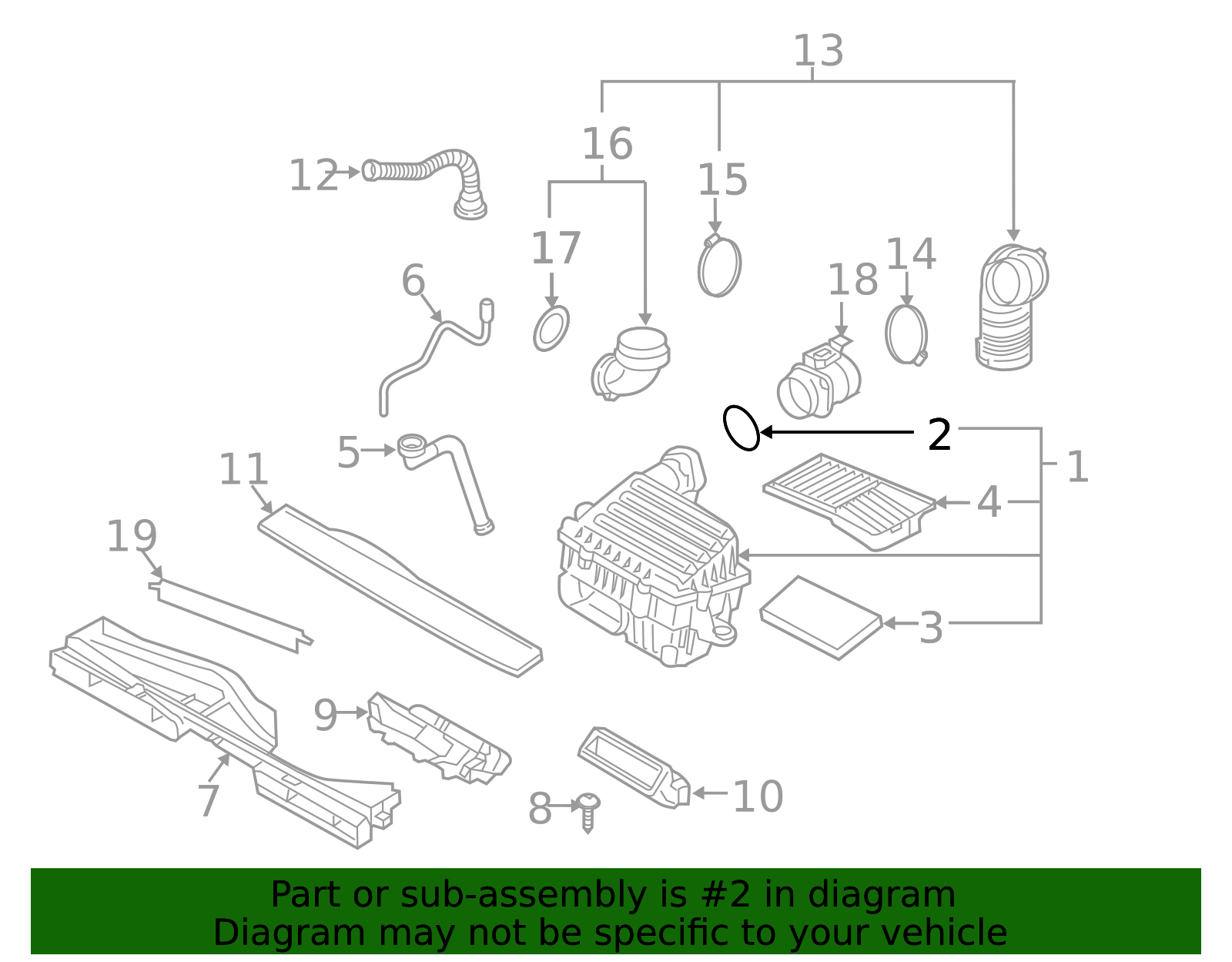 Air Mass Sensor Gasket - Volkswagen (WHT-006-727)