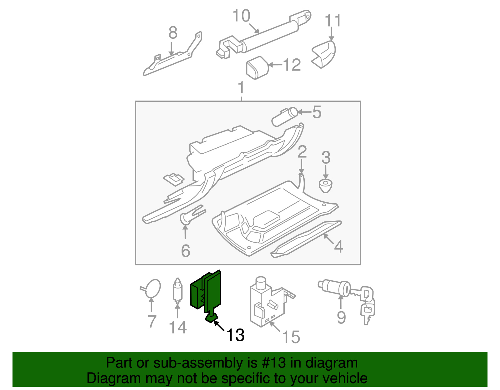 Glove Box Lamp - Volkswagen (3B0-947-415-B)