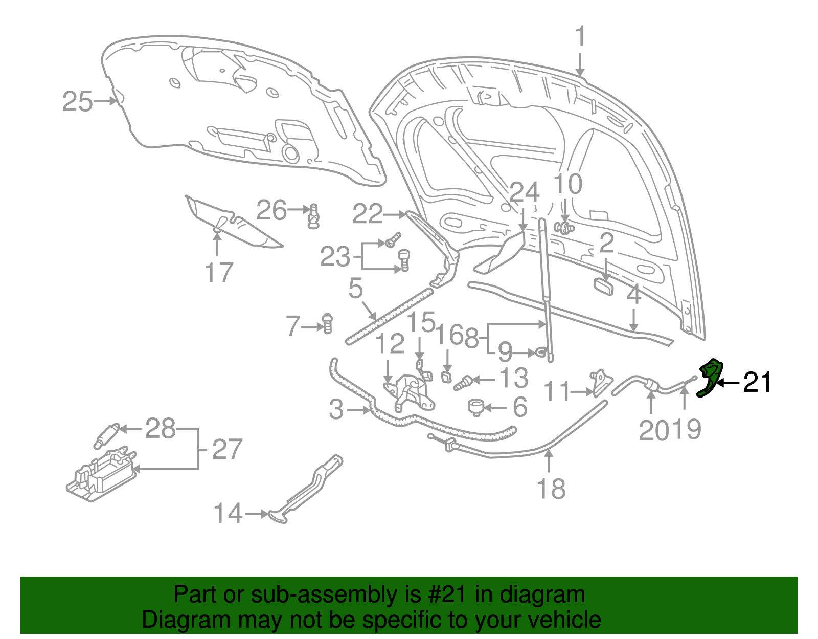 Release Handle - Volkswagen (3B1-823-533-01C)