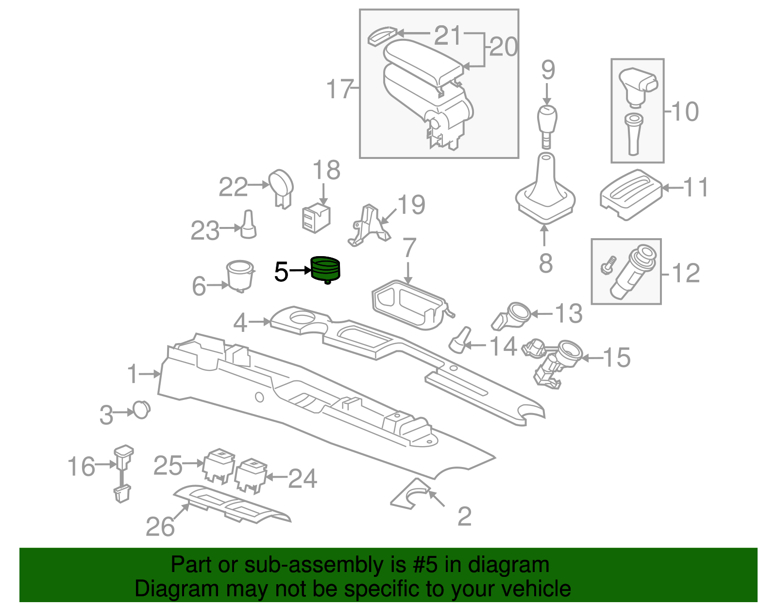 Cup Holder - Volkswagen (1C0-862-531-A-2QL)