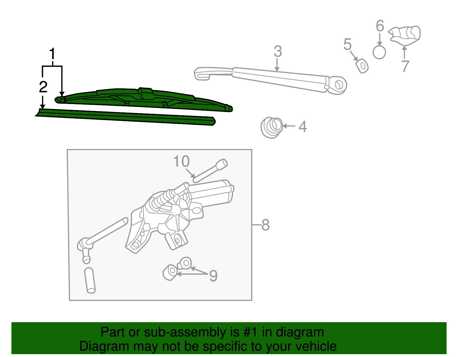 Wiper Blade - Volkswagen (3B9-955-427)