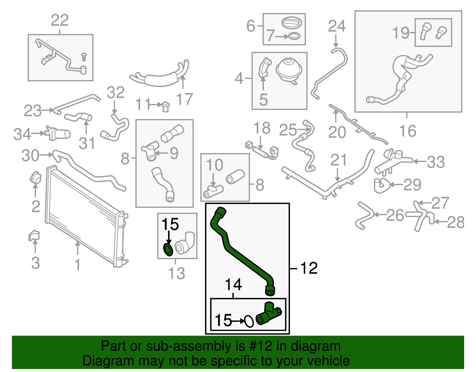 Lower Hose - Volkswagen (1C0-122-051-G)